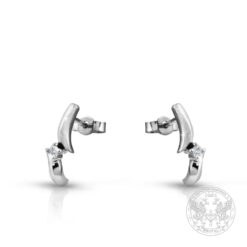 Обеци с диаманти от бяло злато YP3962