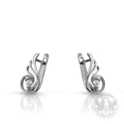 Обеци с диаманти от бяло злато YP7691