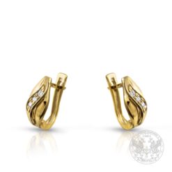 Обеци с диаманти от жълто злато YP9280