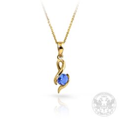 Дамски медальон под формата на Ключ Сол с Танзанит