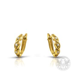 Обеци с Диаманти от жълто злато BR1334