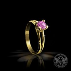 Златен пръстен с Аметист-BR4011