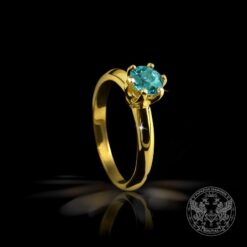 Златен пръстен с камък топаз