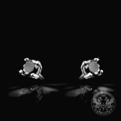 Златни обеци с черни диаманти BR308