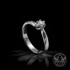 Пръстен в бяло злато с централен Диамант - 0,19 ct.