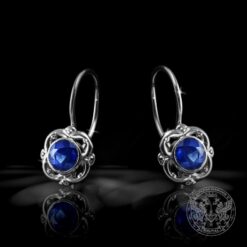 Златни обеци със сапфири