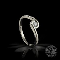 Годежен пръстен от бяло злато с диамант BR8083