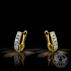 Златни обеци с диаманти
