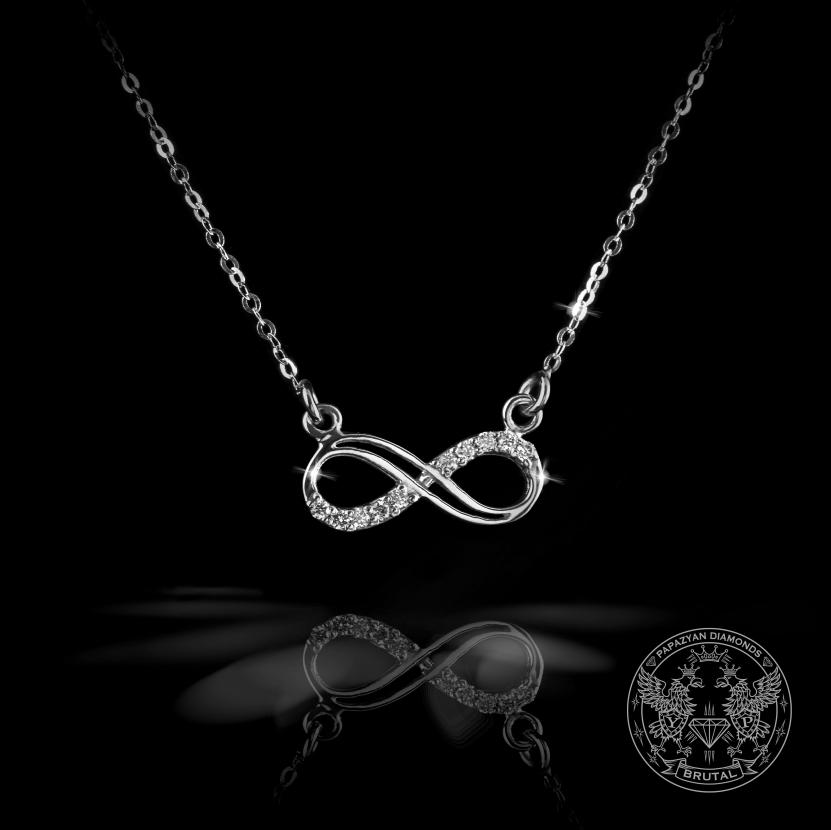 Медальон безкрайност с диаманти BR1699