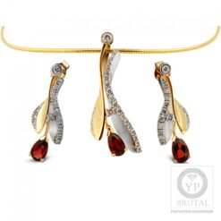 Комплект Лина (жълти листа с гранати)