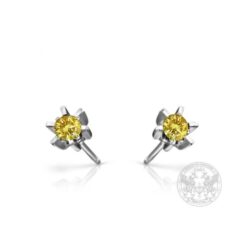Златни обеци с жълти диаманти BR9710