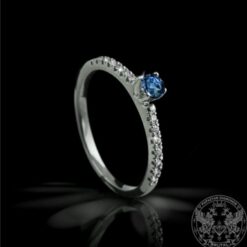 Годежен пръстен със син Диамант и брилянти BR9925