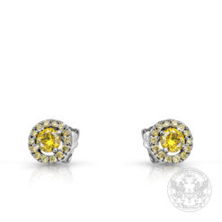 Златни обеци с Fancy Yellow Diamonds BR6640