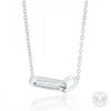 Диамантено колие от бяло злато 14к.-BR6010
