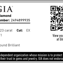 Alternative view of Бутиков дамски пръстен с брилянти и централен Диамант 1.23 ct.-BR22587GIA