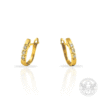 Златни обеци с диаманти и английско закопчаване