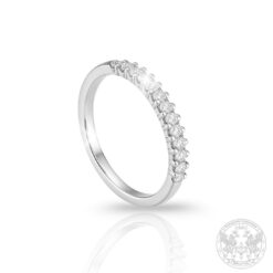 Класическа златна халка с 0,15к диаманти