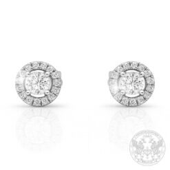 Елегантни обеци с централни Диаманти- 0.36ct и странични Брилянти- 0.23ct-BR4616