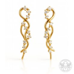 Златни обеци Фиби с Диаманти- BR3007