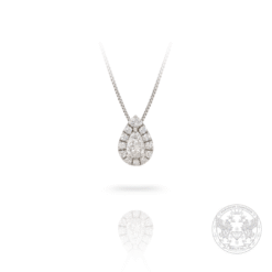 Медальон Pear cut -0.16ct. и странични Брилянти-0.10ct -BR4980