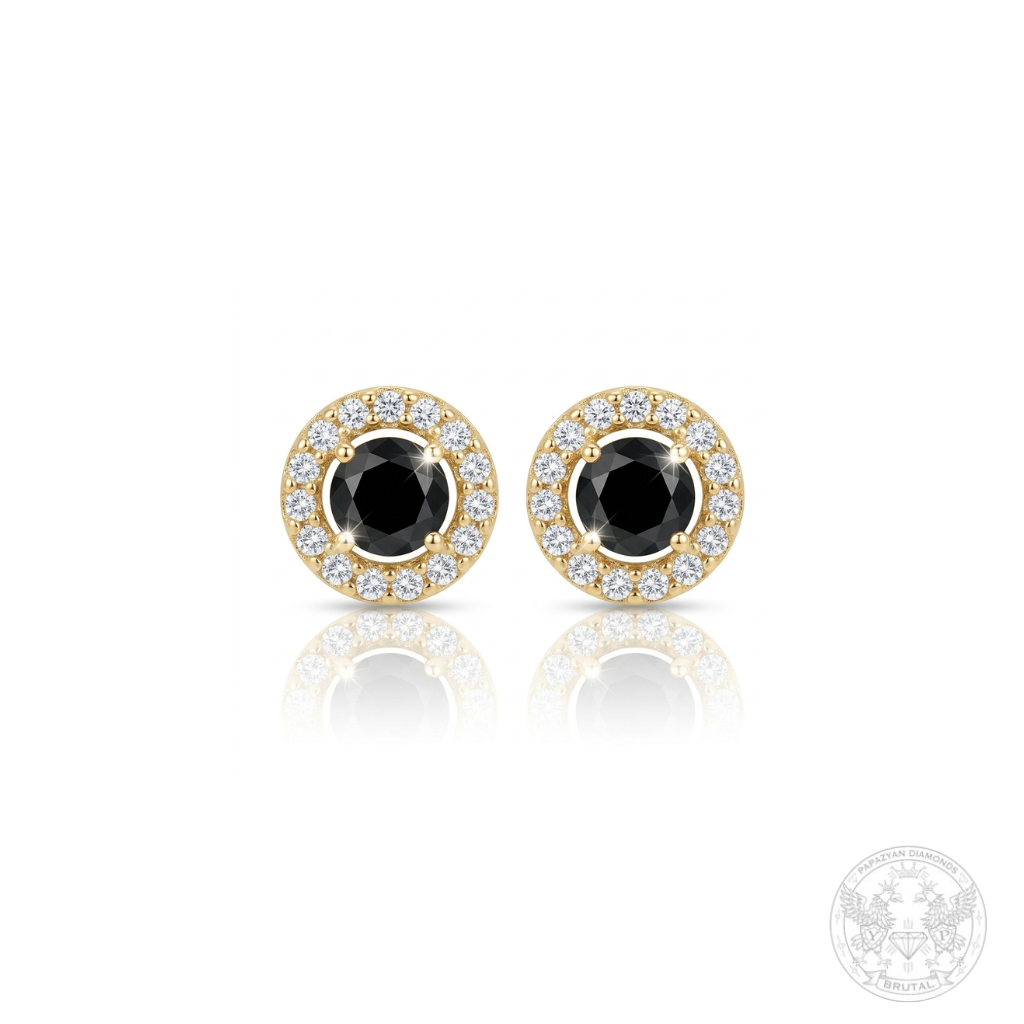 Дамско Halo обеци с централени черени Диаманти- 0.43ct. и странични брилянти- BR7149
