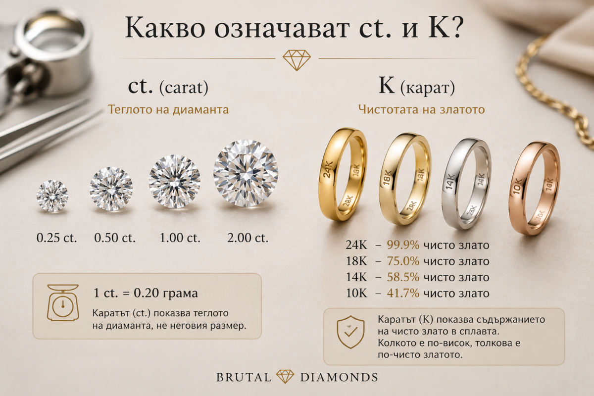 Значение на ct. и К в бижутерията