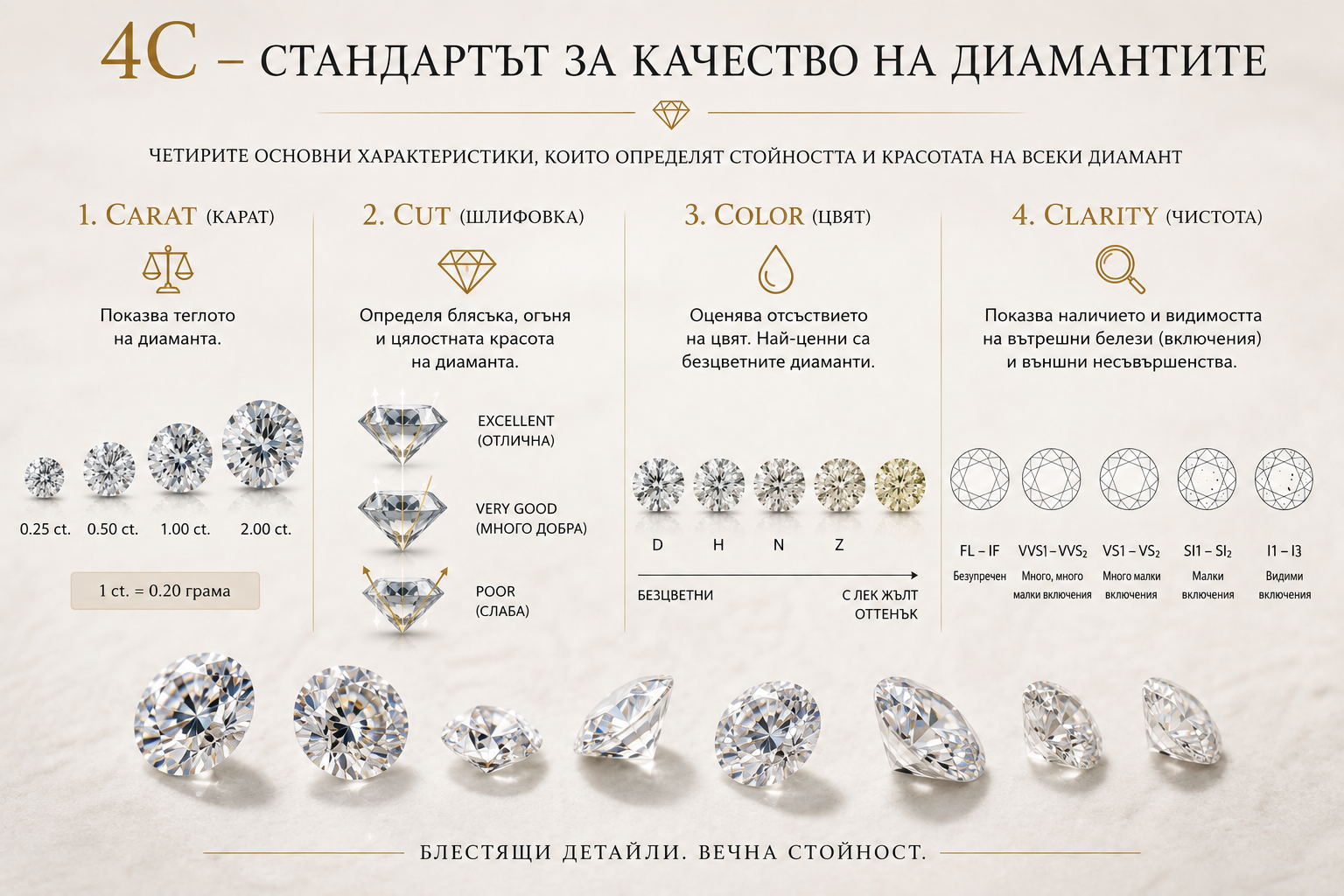 Качества и критерии на диаманта
